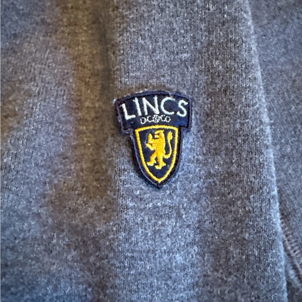 LINCS‎ DC & Co Men’s XL Gray Henley Quarter Zip Cozy Pullover